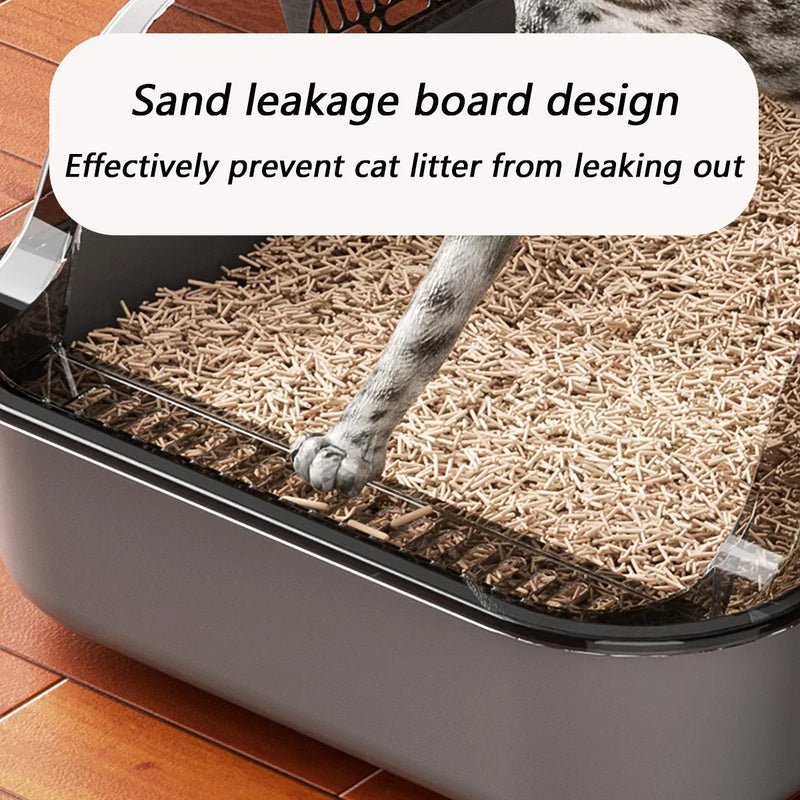 Premium High-Side Cat Litter Box – Thick & Splashproof